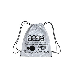 ��BLACK, SILVER �ē��Ɂ� [aeae] Web Logo Gym Sack �W���T�b�N 3�F �o�b�O �W���T�b�N �X�|�[�c�o�b�O �y�� ��e�� ������� �؍��u�����h �j�����p �g���[�j���O �ʊw �v���[���g