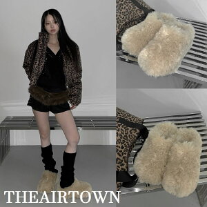 THEAIRTOWN eco fur flat-form Xbp GRt@[ tbgtH[ ؍uh ~p  fB[X V lC v[g NX}XR[f gh 