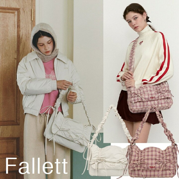 楽天市場】[Fallett] Double Ribbon Shirring Bag 2 Color 