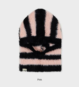 [Fallett] Hairy Knit Stripe Balaclava 3Color �o���N���o �w�A���[�j�b�g �X�g���C�v�f�U�C�� �~�p �h�� �؍��u�����h ������� ���f�B�[�X �����Y �V�� �l�C �g�����h �v���[���g 3�F