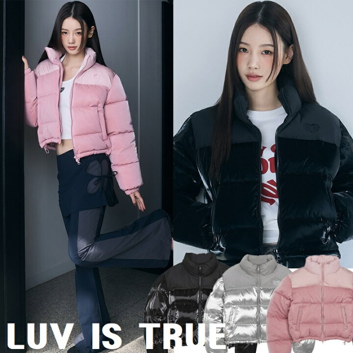 楽天市場】[LUV IS TRUE] 韓国女性に人気 AM GLOSSY SHORT PUFFER 
