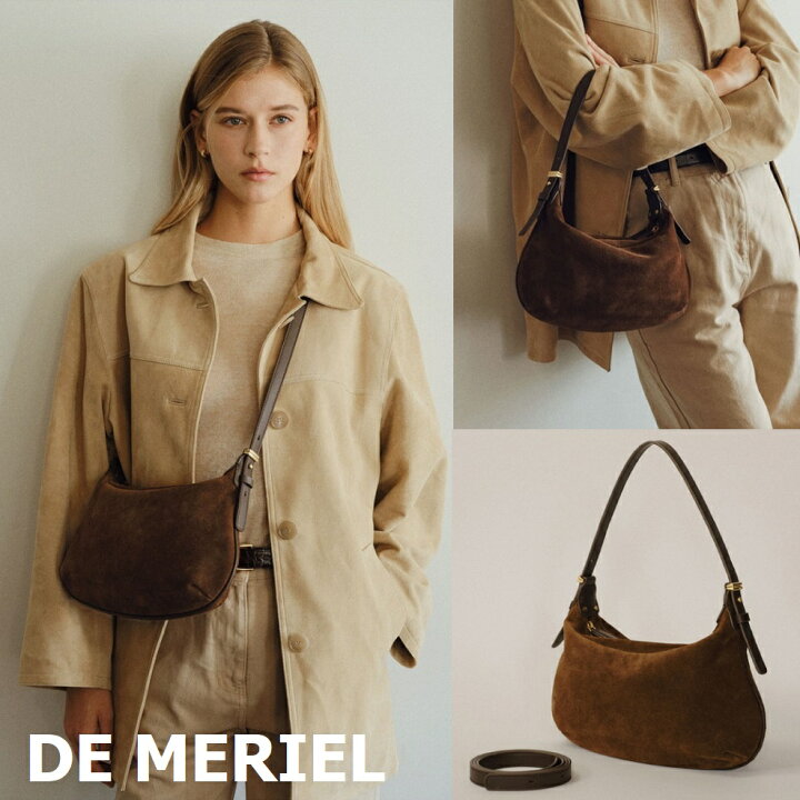 DE MERIEL ドゥメリエル 韓国の人気ファッション Veneta Hobo Bag Small Chestnut ホーボーバッグ Venetaデザイン スモールサイズ 韓国ブランド おしゃれ シンプル レディース 新作 人気 トレンド チェスナット あさひみ