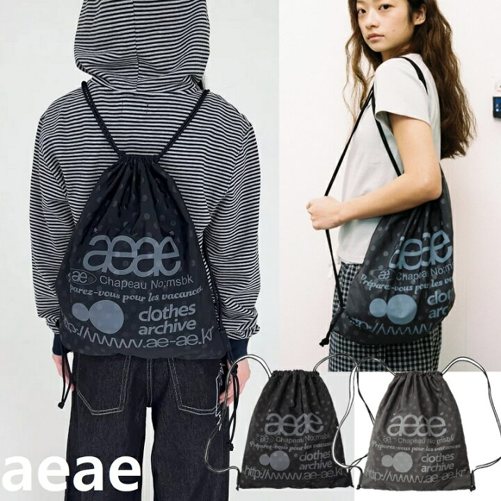 楽天市場】aeae（エーイーエーイー）2025年新作 WEB LOGO DOT GYM SACK 