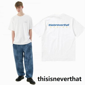 【thisisneverthat（ディスイズネバーザット）】DSN Logo Tシャツ ホワイト ユニセックス 韓国人気 ストリート カジュアル おしゃれ シンプル 半袖トップス