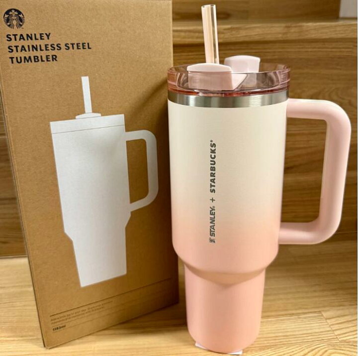 楽天市場】Starbucks 24 SS Stanley Pink Quencher Tumbler 1183ml 