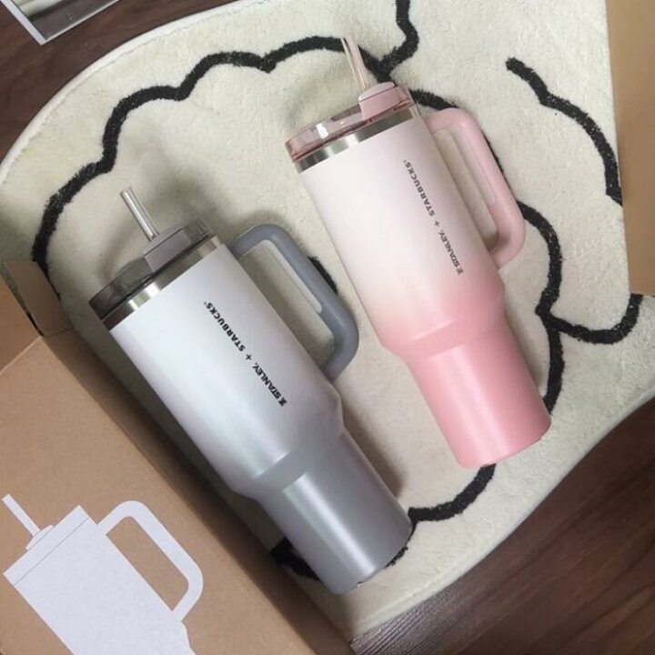 楽天市場】Starbucks 24 SS Stanley Pink Quencher Tumbler 1183ml 