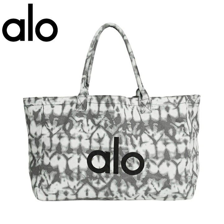 楽天市場】Alo Yoga Iconic Shopper Tote Bag Grey Tiedye アローヨガ 