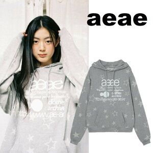 [aeae] WEB LOGO STAR LOOSED HOODIE [GREY] 2025 F/W �G�[�C�[�G�[�C�[ �E�F�u���O �X�^�[ ���[�Y�t�[�f�B�[ �O���[ 2025�N�H�~ ���f�B�[�X �����Y �؍��x�X�g�t�[�h �l�C �X�g���[�g ������� �J�W���A��