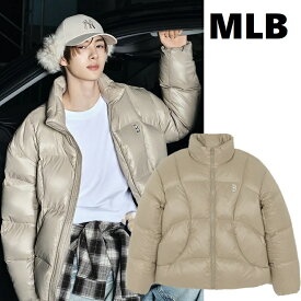 MLB（エムエルビー） Curve Padding BOS (Ptn.Beige) カーブパディング ダウンジャケット パターンベージュ 韓国ファッション 限定品 人気 完売必須 防寒 冬物 ユニセックス