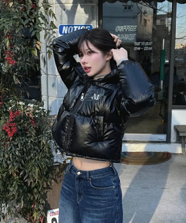 楽天市場】MUCENT（ムセント） Fave High Neck Glossy Crop Padding (3 