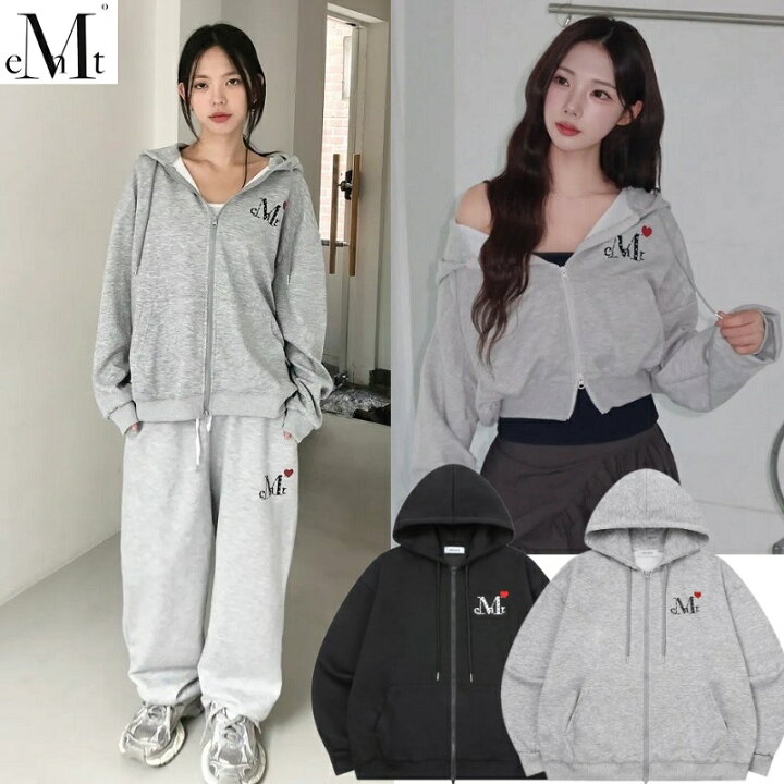 楽天市場】MUCENT（ムセント） Lovelitz Mini Heart Logo Hood Zip-up 