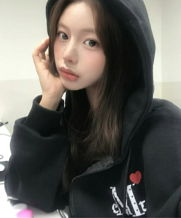 楽天市場】MUCENT（ムセント） Lovelitz Mini Heart Logo Hood Zip-up 