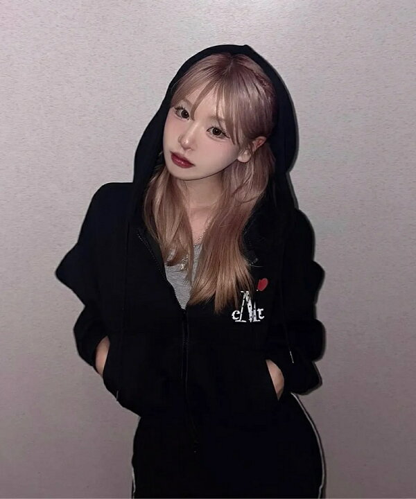 楽天市場】MUCENT（ムセント） Lovelitz Mini Heart Logo Hood Zip-up 