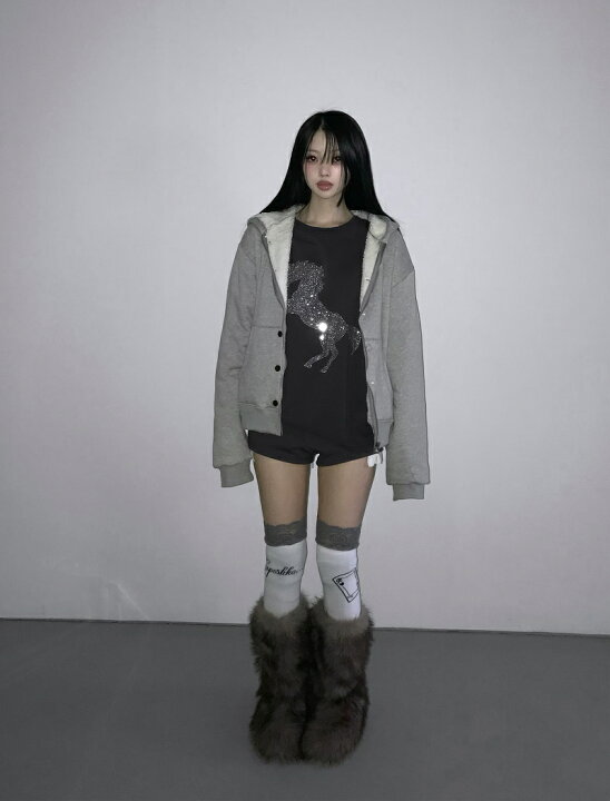 楽天市場】THEAIRTOWN (ジエアタウン) Button Up HZ Hoodie Zip-Up 