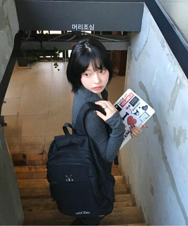 楽天市場】MUCENT (ムセント) Mikey Metal Logo Backpack Unisex 