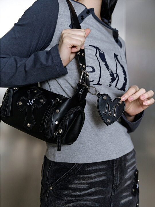楽天市場】MUCENT (ムセント) Bael Cross Leather Patch Mini Shoulder 