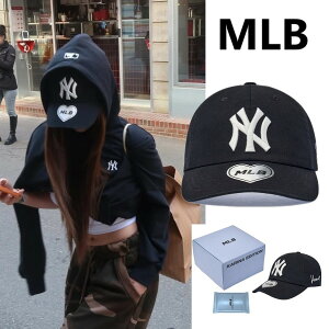 [MLB] Karina X MLB Signature Unstructured Ball Cap NY (Black) �G���G���r�[ (�J���i) X MLB �V�O�l�`���[ �A���X�g���N�`���[ �{�[���L���b�v �j���[���[�N�E�����L�[�X (�u���b�N) MLB Korea aespa �J���i���p �{