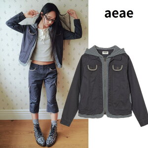 aeae (�G�[�C�[�G�[�C�[) HOODIE LAYERED JACKET [CHARCOAL] �G�[�C�[�G�[�C�[ �t�[�f�B�[ ���C���[�h �W���P�b�g [�`���R�[��] aeae �؍��u�����h ���C���[�h�W���P�b�g �t�[�f�B�[ �`���R�[���O���[ �X