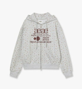 aeae (�G�[�C�[�G�[�C�[) WEB LOGO FLOWER HOOD ZIP UP Oversized Hood 2Color �G�[�C�[�G�[�C�[ �E�F�u ���S �t�����[ �t�[�h �W�b�v�A�b�v �I�[�o�[�T�C�Y [2�J���[] aeae �؍��u�����h �I�[�o�[�T�C�Y �W�b�v