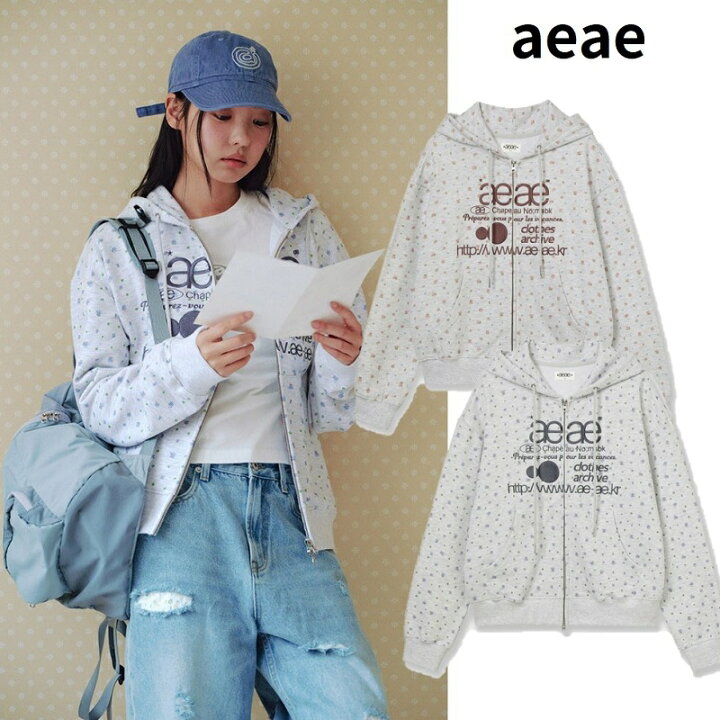 楽天市場】aeae (エーイーエーイー) WEB LOGO FLOWER HOOD ZIP UP 