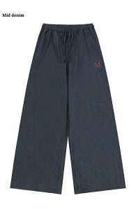 [MUCENT] Signature Heart Lettering Back Logo Denim Banding Pants 2Color [���Z���g] �V�O�j�`���[ �n�[�g ���^�����O �o�b�N ���S �f�j�� �o���f�B���O �p���c 2�J���[ ���Z���g �f�j���p���c �W�[���Y �n�[�g