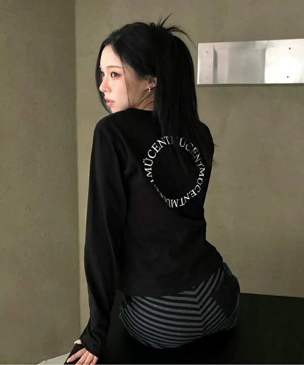 楽天市場】[MUCENT] Signature Back Round Circle Logo Long Sleeve 