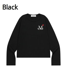[MUCENT] Loveritz Mini Heart Logo Long Sleeve Tee 2Color [���Z���g] ���u���b�c �~�j �n�[�g ���S ���� T�V���c 2�J���[ ���Z���g ����T�V���c ����T �~�j�n�[�g ���S �؍��t�@�b�V���� �g�b�v�X ���f�B�[�X 