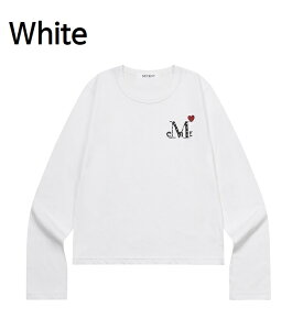 [MUCENT] Loveritz Mini Heart Logo Long Sleeve Tee 2Color [���Z���g] ���u���b�c �~�j �n�[�g ���S ���� T�V���c 2�J���[ ���Z���g ����T�V���c ����T �~�j�n�[�g ���S �؍��t�@�b�V���� �g�b�v�X ���f�B�[�X 