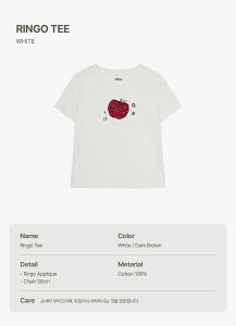 [aeae] 26S/S Ringo Tee 2Color [�G�[�C�[�G�[�C�[] 26S/S �����S T�V���c 2�J���[ aeae �G�[�C�[�G�[�C�[ T�V���c ���� �����S 26SS �V�� 2�J���[ �؍��t�@�b�V���� �X�g���[�g �J�W���A�� �g�b�v�X�l�C