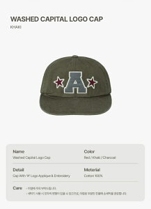 [aeae] 26S/S Washed Capital Logo Cap 3Color [�G�[�C�[�G�[�C�[] 26S/S �E�H�b�V���h �L���s�^�� ���S �L���b�v 3�J���[ aeae �G�[�C�[�G�[�C�[ �L���b�v �X�q �L���s�^�����S �E�H�b�V���h 26SS �V�� 3�J���[