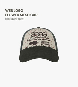 [aeae] WEB LOGO FLOWER MESH CAP (2Color) [aeae] �E�F�u���S �t�����[ ���b�V���L���b�v (2�J���[) �؍��t�@�b�V���� �؍��u�����h �X�q �L���b�v ���b�V���L���b�v �t�����[ �X�g���[�g ���j�Z�b�N�X �l