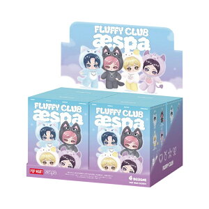 Pop Mart x Aespa Fluffy Club Series Vinyl Plush Doll Pendant Sealed Case (1-4 Blind Boxes) [Pop Mart x Aespa] �t���b�t�B�[�N���u �V���[�Y �r�j�[�� �ʂ������ �y���_���g �u���C���h�{�b�N�X (1-4��) aespa �G�X�p �t�B
