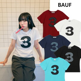 BRAND 4 > BAUF (バウフ) : あさひみ 韓国 BAUF 3ロゴスリムフィットT 