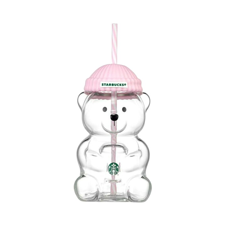 楽天市場】[Starbucks] Baby Pink Bearista Glass Cold Cup 591ml 