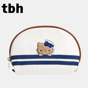 tbh �e�B�[�r�[�G�C�` Hello Kitty Canvas Cosmetic Bag Shell-Shaped Medium �n���[�L�e�B �L�����o�X �R�X���e�B�b�N �o�b�O �V�F���^ �L�k�^ M�T�C�Y �|�[�` ���C�N�|�[�` ���σ|�[�` �T�����I �R���{ ����