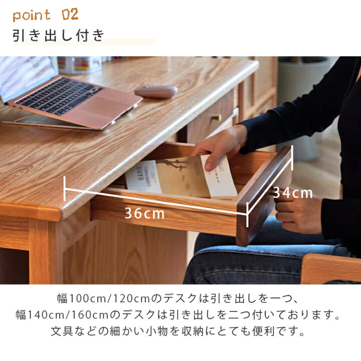 楽天市場】【☆15%OFFクーポン！】デスク 学習机 収納 引き出し付き 
