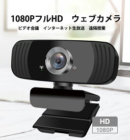 WEBカメラ ウェブカメラマイク内蔵 1080P 200万画素 USBカメラ マイク搭載 双方向音声通話可能 在宅勤務用