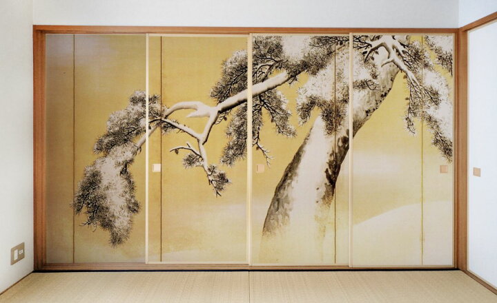 楽天市場】デザインふすま紙 襖紙 三尺四枚建て 日本の名画 円山応挙 