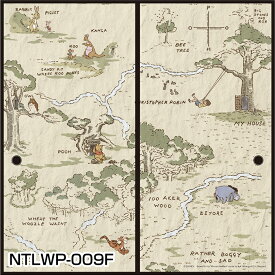 ふすま紙 くまのプーさん 地図 NTLWP-009F 襖紙 2枚1組 おしゃれ アサヒペン