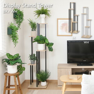 ディスプレイスタンド タワー BK ブラック 観葉植物 プランタースタンド 幅40cm 奥行40cm 高さ140cm 63761