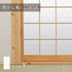 【ポイント5倍 10/24 20:00〜10/27 09:59まで】障子紙 透かし風もよう 菱化 Sukashi_06S のりで貼るタイプ 幅約90cm×長さ約180cm 1枚入り アサヒペン