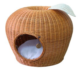ペット用ハウス ラタンポムハウス ハニー 犬 猫用 推奨体重~8kgまで 55×55×43cm お取り寄せ商品 籐製品 ペット用品 ペット