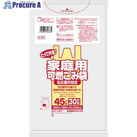 サニパック 名古屋市指定袋 家庭用可燃45L 30枚 とって付き 半透明 G-8Y 20冊 ■▼151-6076 ※個人宅様送り不可