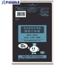 サニパック 富山地区指定袋 30L 10枚 黒半透明 G-B3 60冊 ■▼151-7679 ※個人宅様送り不可