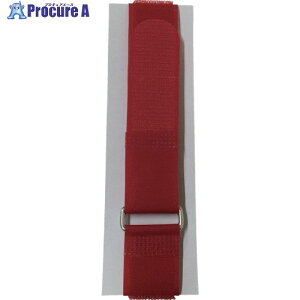 ユタカメイク マジックテープ 万能バンドゴム無し 25mm×40cm 環付 レッド G103 25X40(アカ) 10個 ■▼113-3863【代引決済不可】【送料都度見積】