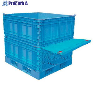 RISU 樹脂製 378527 パレットボックスBJ-S・1211x1152段下一面ダンプ11ブルー BJ-S1211X115-DSD11 1台 ■▼132-5848 【送料都度見積】※車上渡し