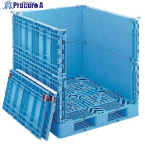 RISU 樹脂製 378732 パレットボックスBJ-S・1211x1152段上下一面扉11ブルー BJ-S1211X115-UDS11 1台 ■▼132-5851 【送料都度見積】※車上渡し