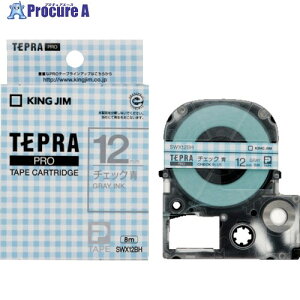 KING JIM �y�����z�u�e�v���vPRO�e�[�v 12mm �͗l���x��/�`�F�b�N��/�O��-���� ����8m SWX12BH 1�� ����134-4097 �y�����s�x���ρz