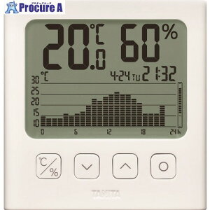 TANITA グラフ付きデジタル温湿度計 白色 TT-581 1台 ▼148-7310【代引決済不可】