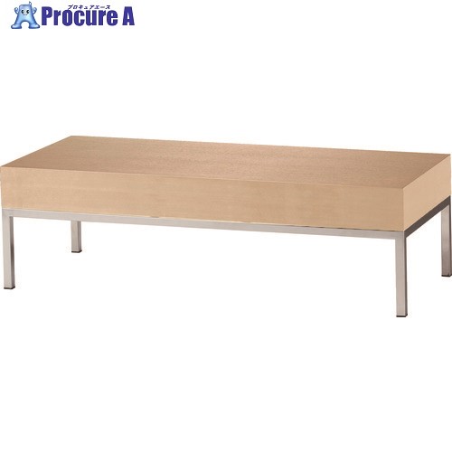 TRUSCO 木製テーブル ステンレス脚 天板ナチュラル <br>MAV1210-NA 1台<br><br> ■▼161-3161<br><br><br>